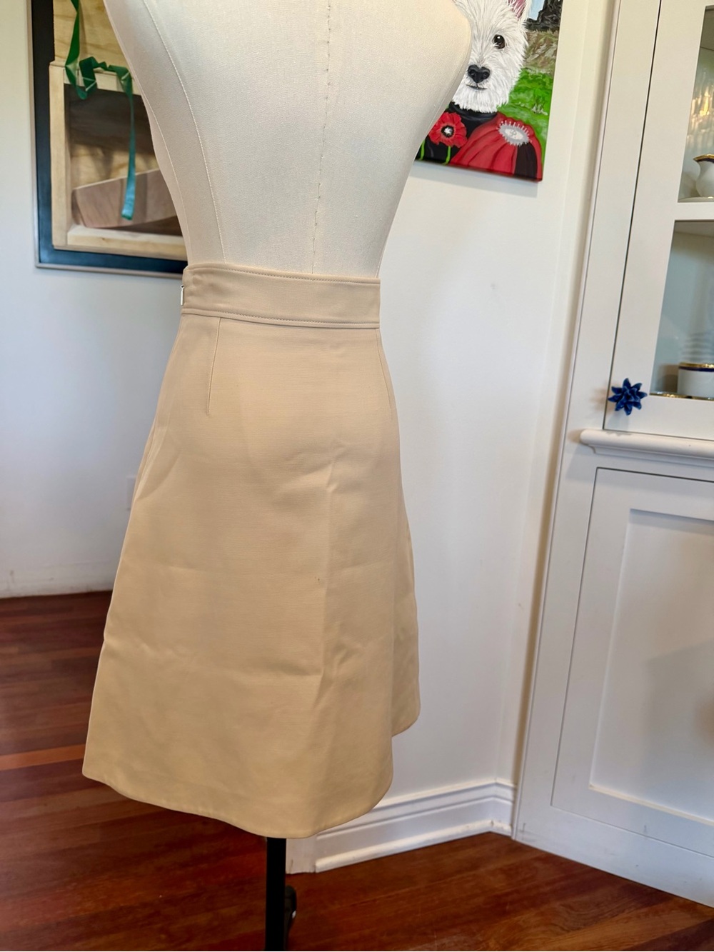 Gucci Beige Midi Skirt with Tiger Buttons - Picture 8 of 9